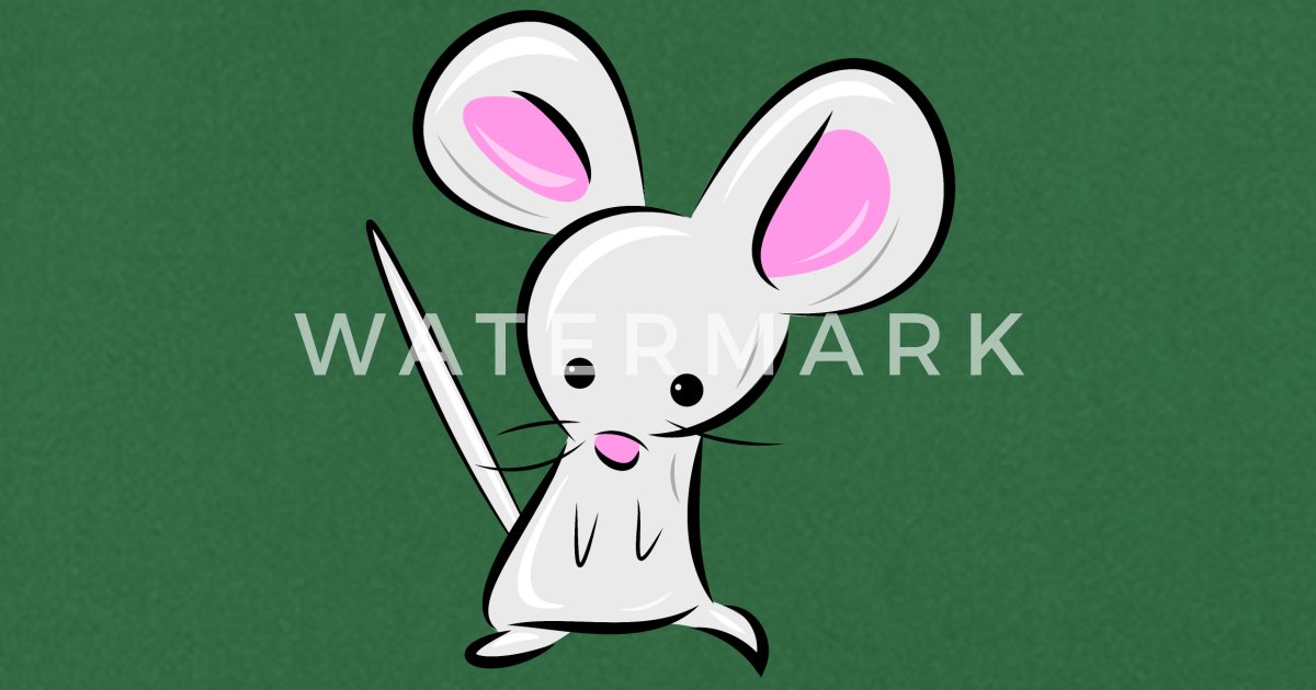 ratón - ratón pequeño con orejas rosas - bonito animal' Delantal |  Spreadshirt