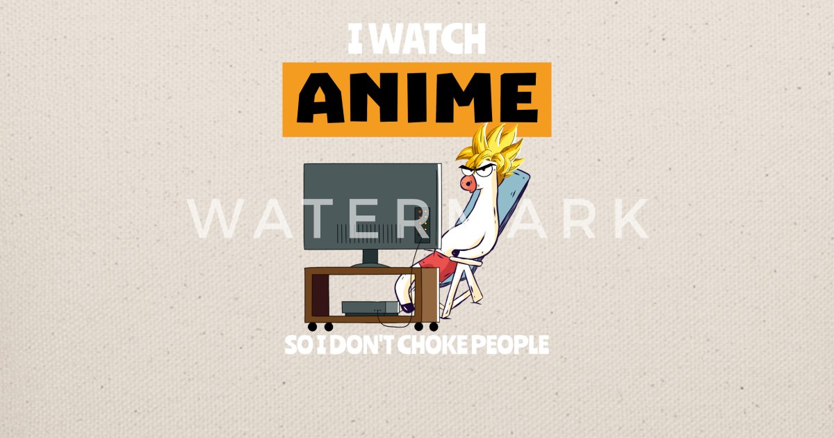 I Watch Anime So I Don't Choke People' Organic Wee Pouch | Spreadshirt