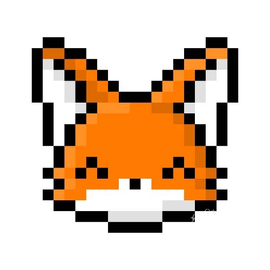 Pixel Art Fox Fox Face Masks Spreadshirt