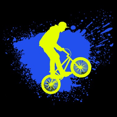 Bmx Biker Salto Silueta Niños Camiseta Elige Tamaño Y Color 2T-XL 