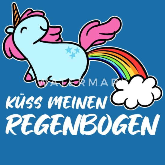 Kussen Regenbogen Einhorn Lustig Witzig Spruche Latzchen Spreadshirt