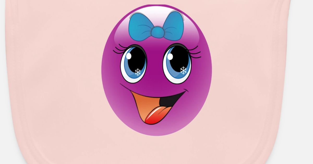 Fille Emoji Bavoir Bebe Spreadshirt