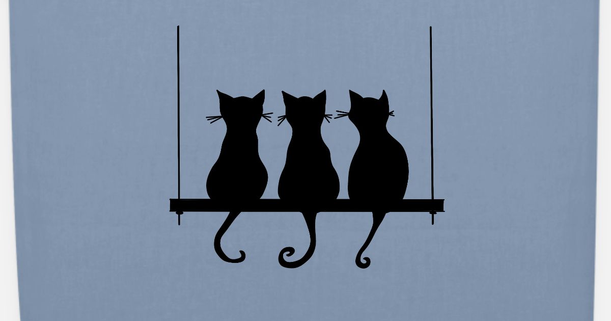 Chats Sur Une Balancoire Sac En Tissu Bio Spreadshirt