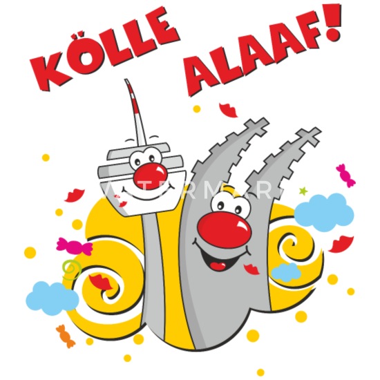 Kölle-Alaaf-Sticker Textil Karneval Accessoire Fasching 