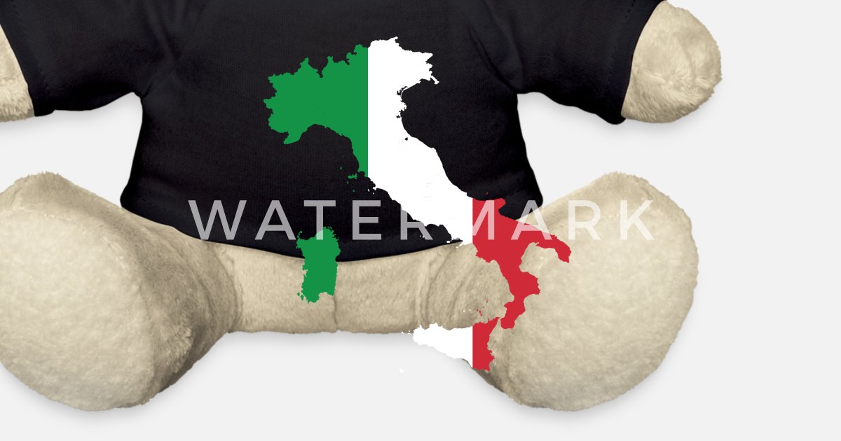 Italien Flagge Teddybär Italienisch Lüfter Geschenk Geburtstag Neu 
