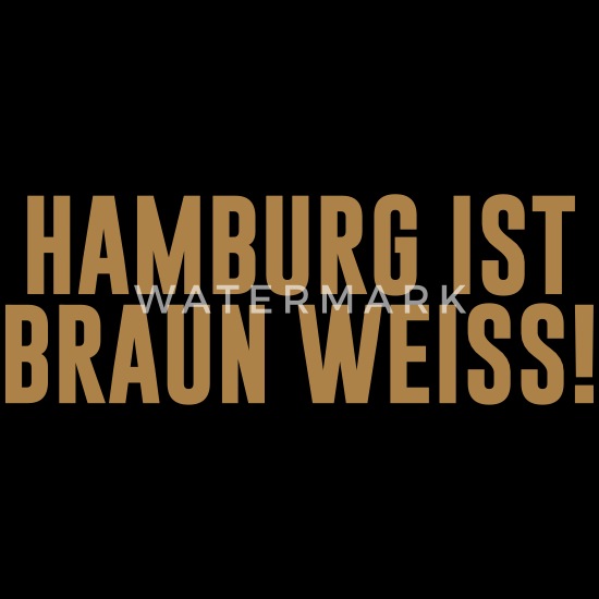 FC St Pauli T-Shirt Oberteil Kurzarm Aufdruck Hamburg ist Braun-Weiss