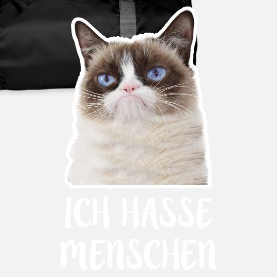 Chat Grincheux Je Deteste Les Gens Meme Cadeau Sac De Sport Spreadshirt