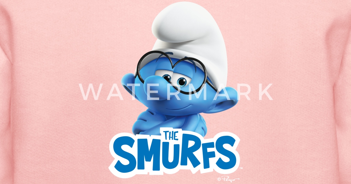 The Smurfs Gift Brainy Smurf And Logo' Kids' Premium Hoodie | Spreadshirt