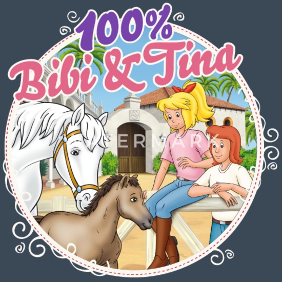 Spreadshirt Bibi und Tina 100 Folge Kinder Premium Pullover