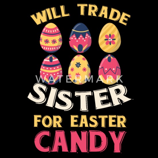 Easter candy tee shirt will trade brother will trade sister Easter cute design embroidery design instant digital downloadb