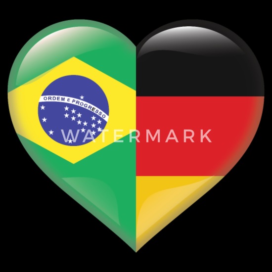 Herz Flagge Brasilien Samba Deutschland Geschenk Männer T ...