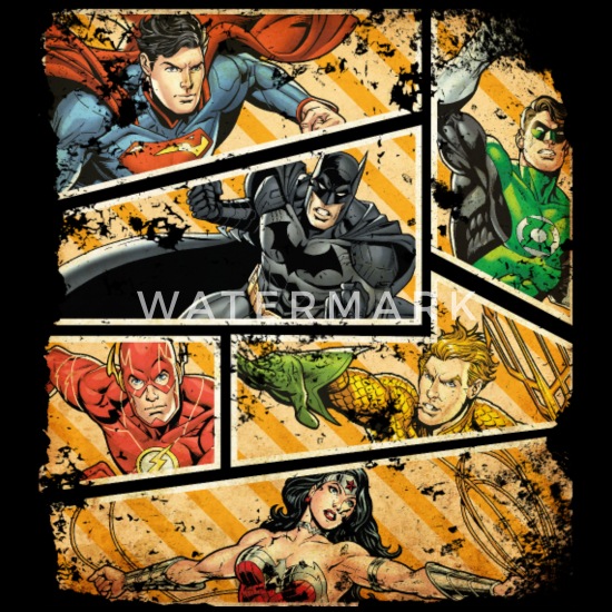 Dc Comics Justice League Collage Manner T Shirt Spreadshirt