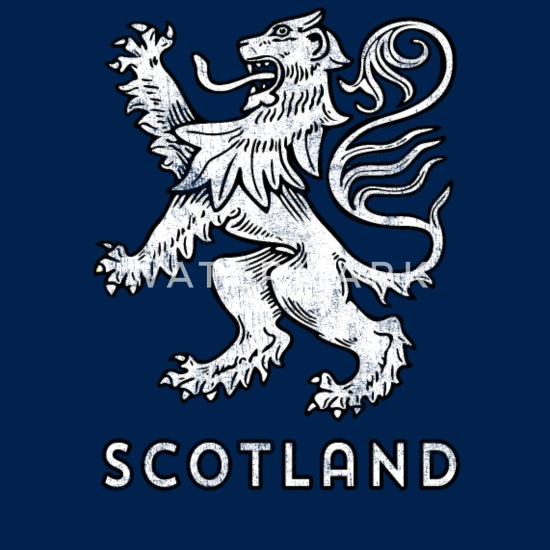 Scotland Rugby Coat of Arms Scottish Rampant Lion Maglia a Manica 