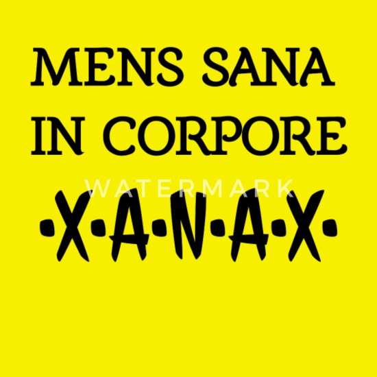 iMage T-Shirt Mens Sana in Corpore Xanax Pastiglie-Divertenti