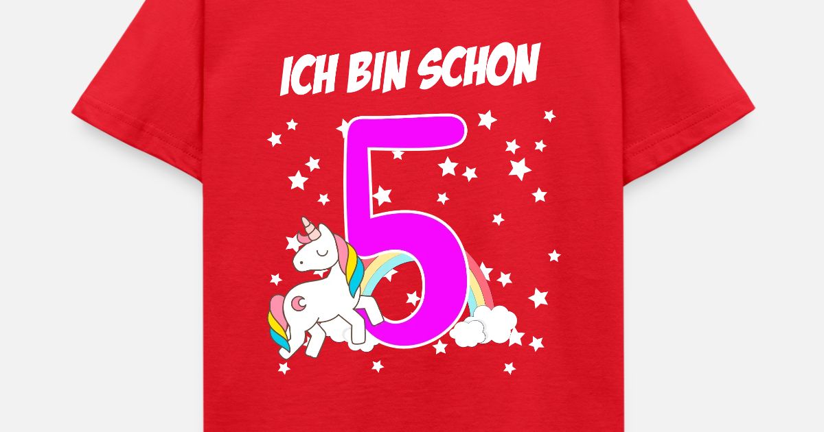 Madchen 5 Geburtstag Geschenk 5 Jahre Alt Kinder T Shirt Spreadshirt