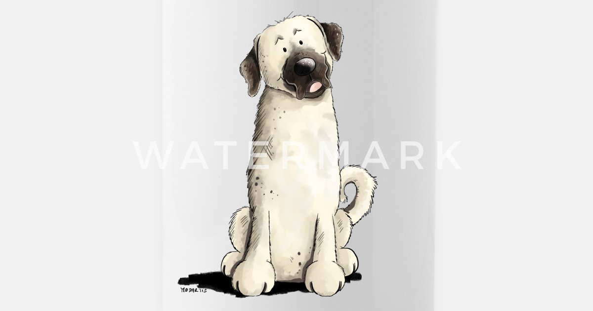 Funny Kangal I cartoon dog' Water Bottle | Spreadshirt