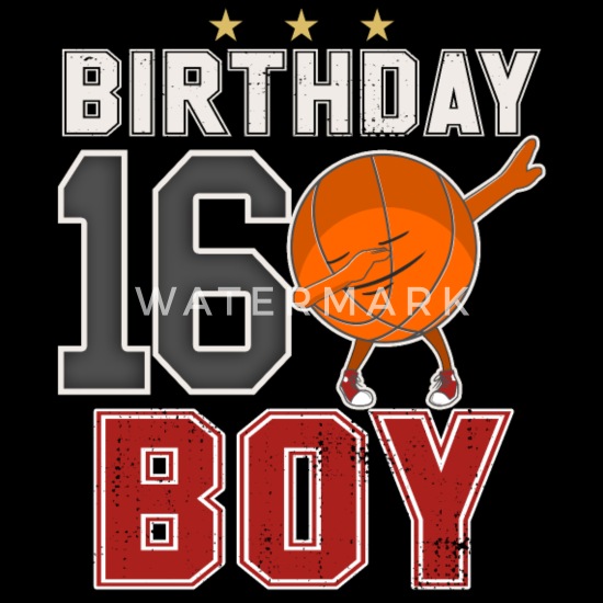 Nieuw 16 jaar oud - 16e betweter basketbal B-dag jongen Mannen premium T GB-13
