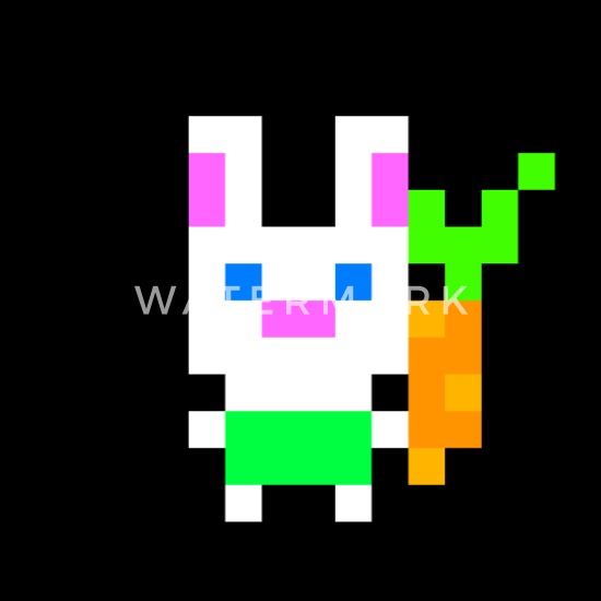 Lapin De Pâques Bunny Pixel Pixel Art Idée Cadeau Pâques T