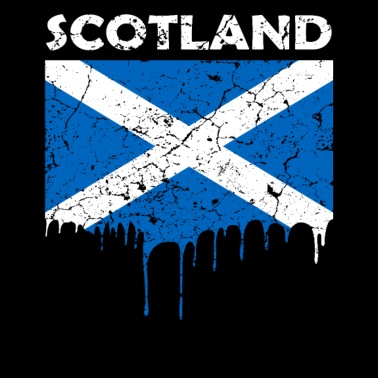 Lustige Postkarte Schottland-Flagge Motiv 