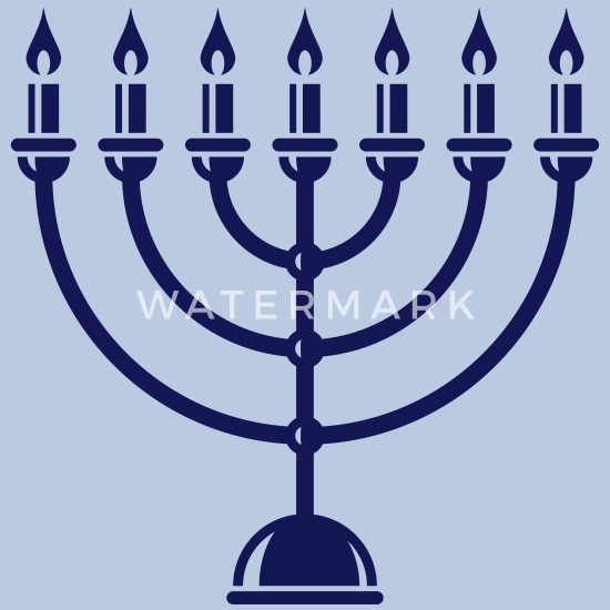Blue Candelabro Menorah per Hanukkah a 9 bracci 