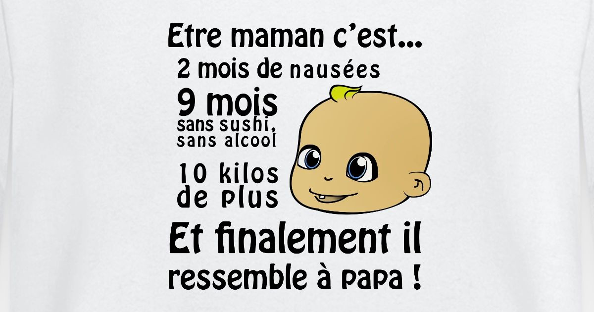 Grossesse Humour T Shirt Manches Longues Bebe Spreadshirt