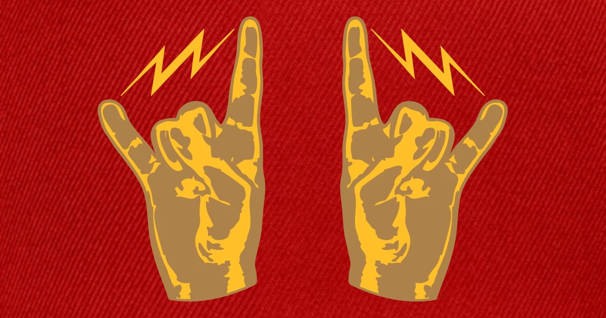 2 Haende Hand Finger Heavy Metal Hard Rock Konzert Snapback Cap Spreadshirt