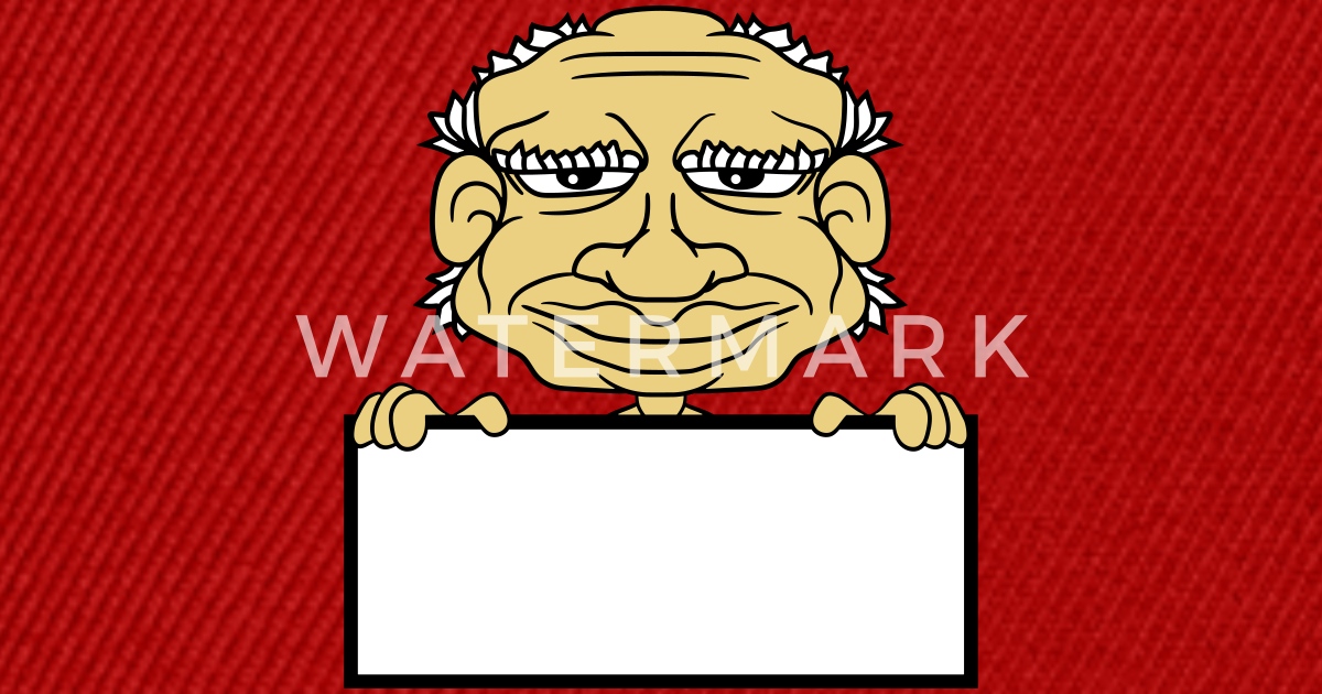 Escudo de dibujos animados anciano texto campo nombre escribir' Gorra  snapback | Spreadshirt
