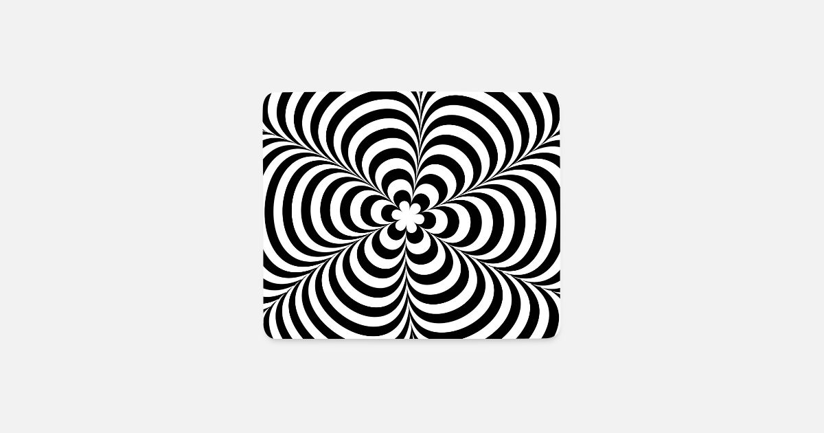 Optical illusion (Impossible) Black & White OP-Art Mouse Pad | Spreadshirt
