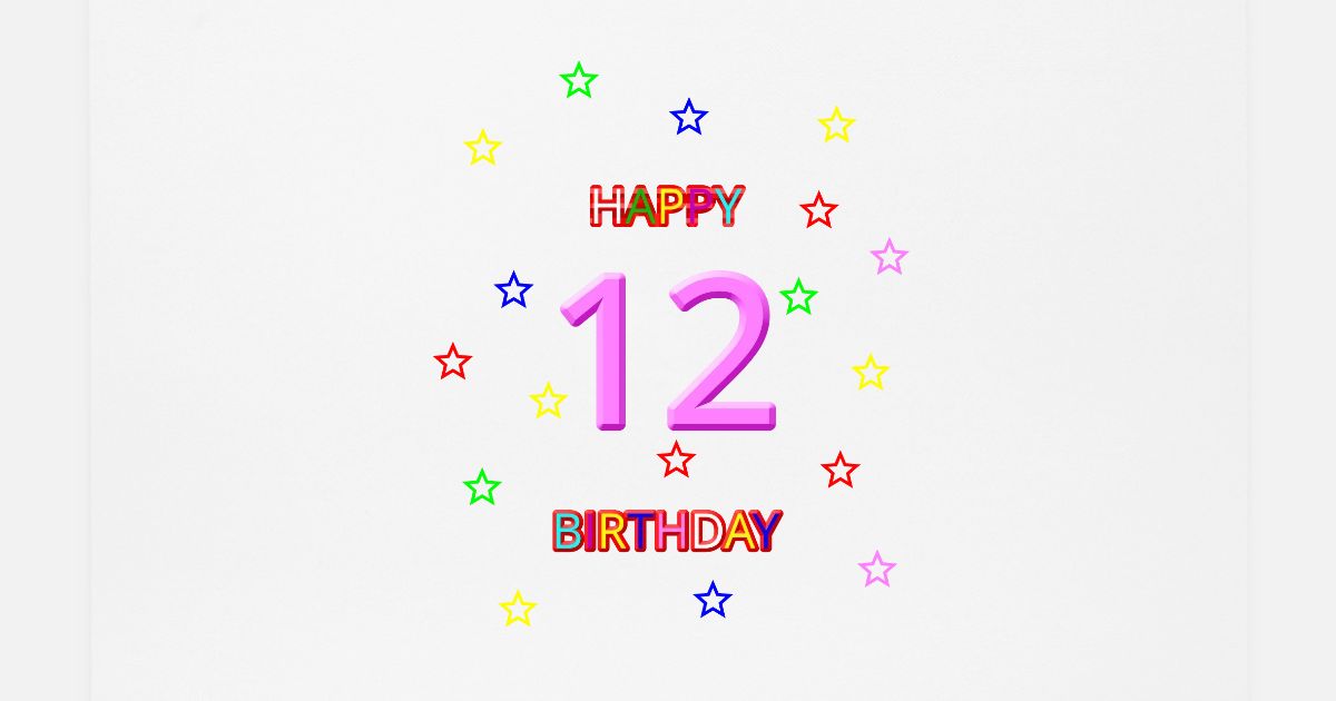 Happy Birthday 12th Birthday Mouse Pad Spreadshirt