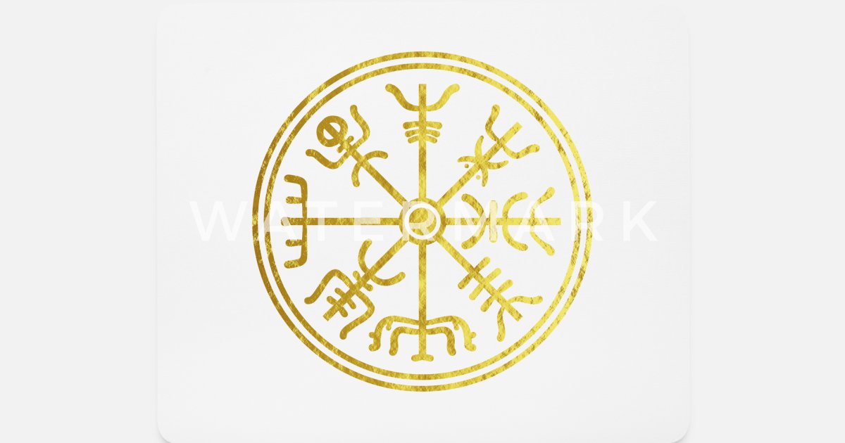 Moden Diktatur Tremble Viking kompas nordisk vintage guld design' Musemåtte | Spreadshirt