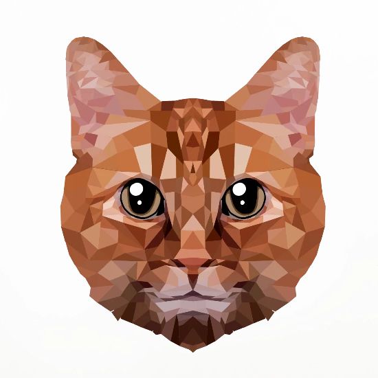 Chat Polygone Chat Chats Tete De Chat Animaux Animal De Compagnie Dessous De Verre Spreadshirt