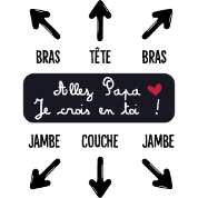 Body Papa Tu Peux Le Faire Je Crois En Toi Body Bebe Bio Manches Courtes Spreadshirt