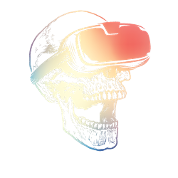 Kolorowe okulary VR do gier VR z czaszką