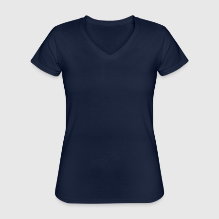 Klassisk T-skjorte med V-hals for kvinner - Foran