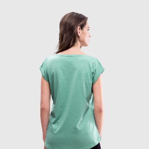 Women's T-Shirt with rolled up sleeves - Back