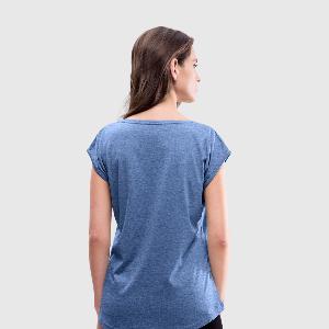 Women's T-Shirt with rolled up sleeves - Back
