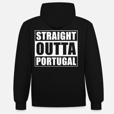Portugal Straight outta Portugal - Unisex Hoodie zweifarbig