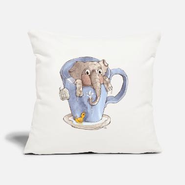 Elefant in der Tasse - Kissenhülle