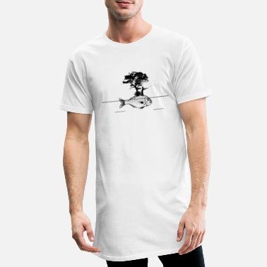 Wyspa Wędkarz wędkarz ryb wyspa hobby prezent wędkarz - Długa koszulka męska