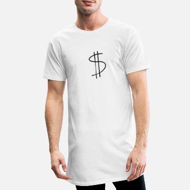 Dollartegn dollartegn - Lang T-skjorte for menn