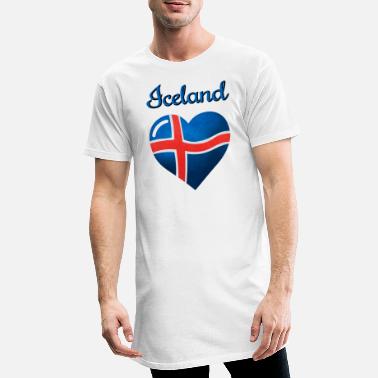 Tyylikäs The flag of Iceland - Miesten urbaani pitkäpaita