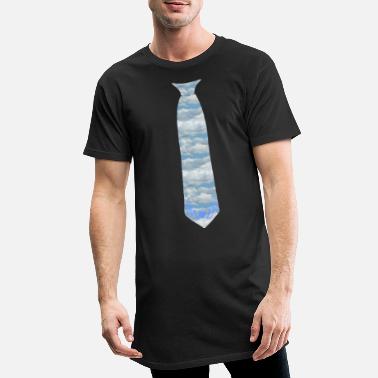 Vernesymbol knyt englevinger skyer - Lang T-skjorte for menn