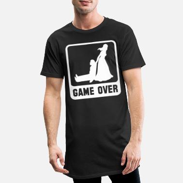 Game Over Game Over Wedding Groom Bachelor T-paita Funny Coo - Miesten urbaani pitkäpaita