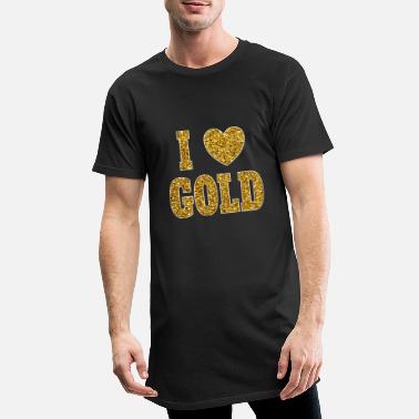 Glamour Gold Glitzer Glamour - Männer Longshirt