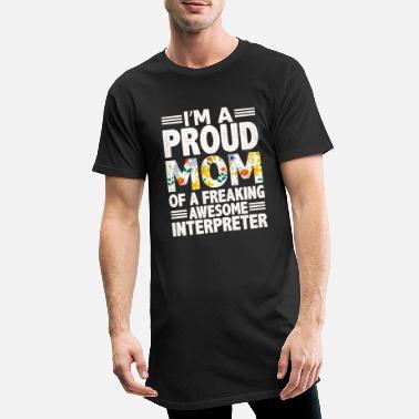 Amerikanske Stolthet Sitat av tolk Jeg er en stolt mamma Tolk - Lang T-skjorte for menn