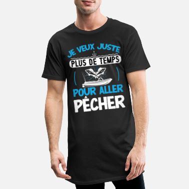 Pécheur Pêcheur idée cadeau Pêche Citations Humour passion - T-shirt long Homme