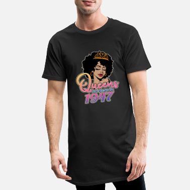 Hair Queens Are Born In 1947 Afro Melanin Poppin&#39; Hair - Men&#39;s Long T-Shirt
