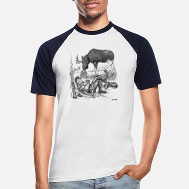 Elg Elgjegerens matpause - Baseball T-skjorte for menn