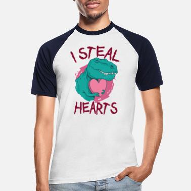 Stjæle Jeg stjæler hjerter T Rex Valentinsdag Dinosaurer - Baseball T-shirt mænd