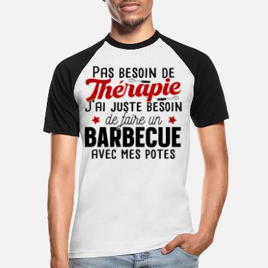 Saison Du Barbecue Barbecue Saucisse Viande Humour Grille Cadeau - T-shirt baseball Homme